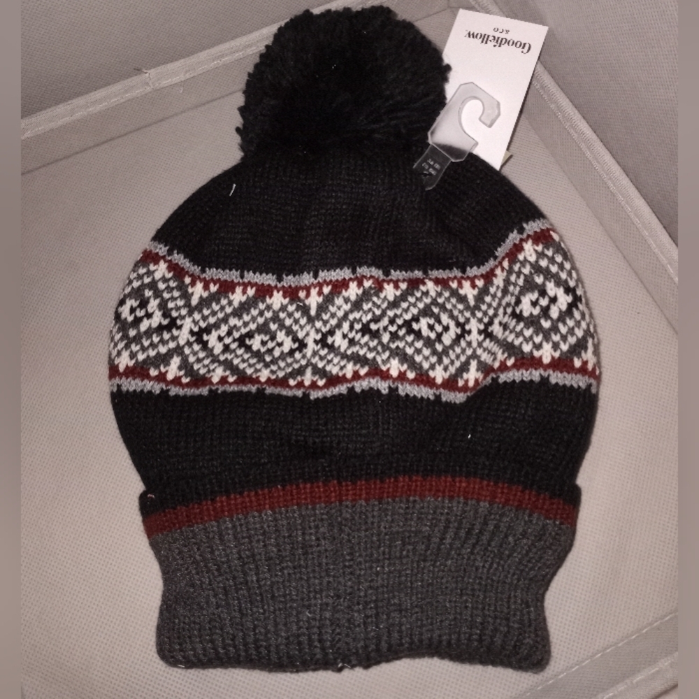 Goodfellow & Co. fleeced lined winter hat with a pompom top